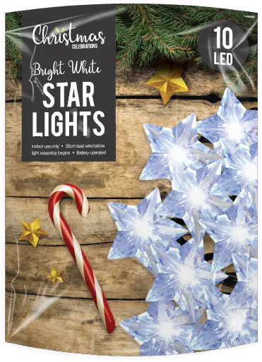  White Led Christmas Star String Lights Christmas Tree Png String Lights Png