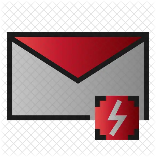  Lightning Mail Icon Graphic Design Png Red Lightning Png