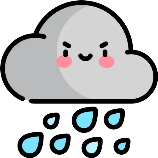  Heavy Rain Free Nature Icons Png Cute Chibi Icon