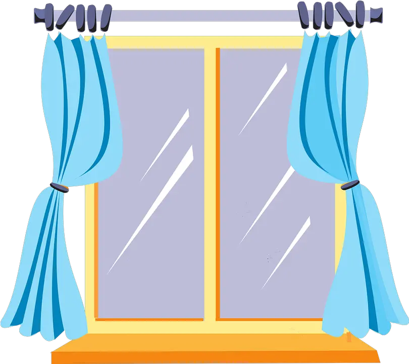  Window Curtains Inside Free Vector Graphic On Pixabay Window Clip Art Png Curtain Png