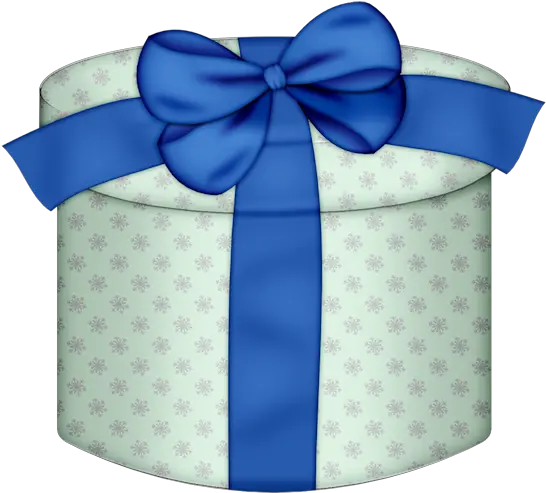  Download White Round Gift Box With Yellow Bow Png Clipart Blue And Silver Gifts Clipart Gift Bow Png