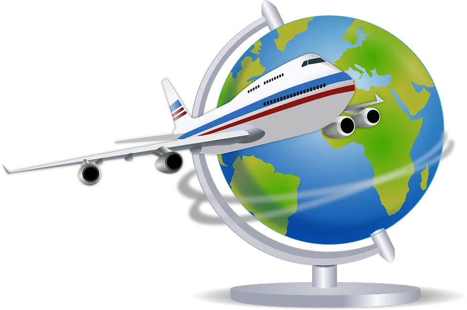  Voyage Avion Png 8 Image Globe Airplane Clipart Avion Png