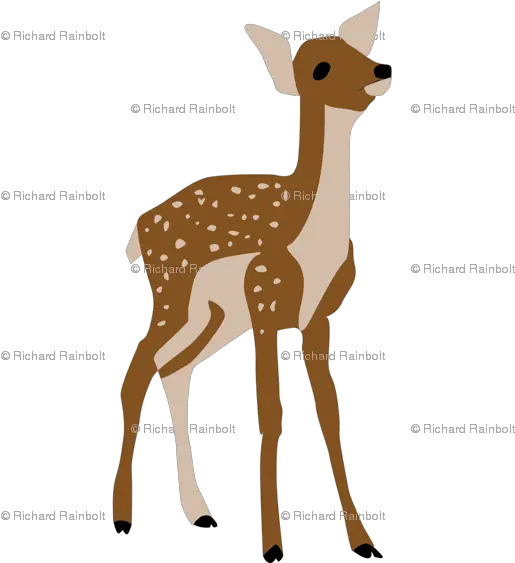  Download Deer Fabric Baby Deer Decal 15x15 Custom Fabric Roe Deer Png Baby Deer Png