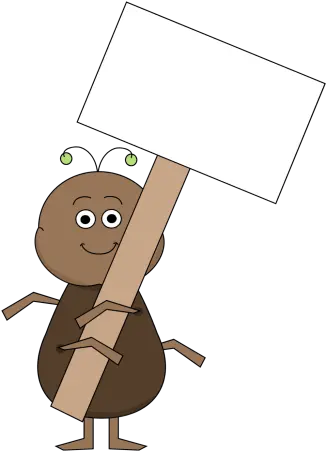  Ant With A Blank Sign Clip Art Ant With A Blank Sign Image Holding Blank Sign Clip Art Png Blank Sign Png