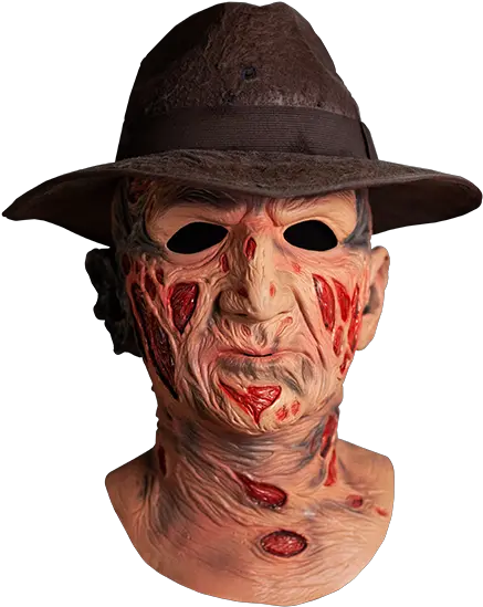  Deluxe Freddy Krueger Mask With Fedora Hat A Nightmare On Elm Street Freddy Krueger Costume Maks Png Nightmare On Elm Street Logo