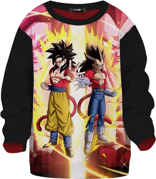  Dragon Ball Z Goku Vegeta Super Saiyan 4 Kids Sweatshirt Dragon Ball Dokkan Battle Png Goku And Vegeta Png