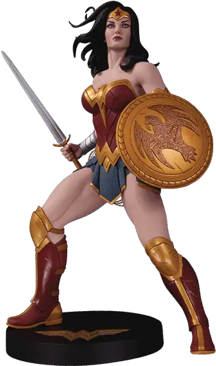  Wonder Woman Takes Sword And Shield In Hand Clip Art Library Dc Collectibles Wonder Woman Statue Png Sword And Shield Png