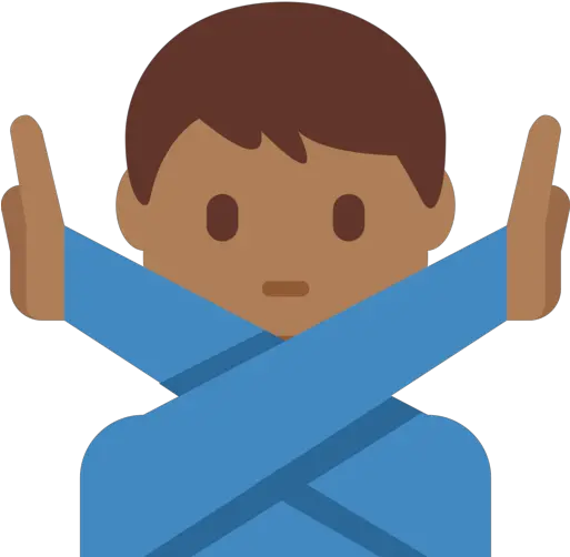  U200d Man Gesturing No Medium Dark Skin Tone Emoji Black Man No Emoji Png No Emoji Png