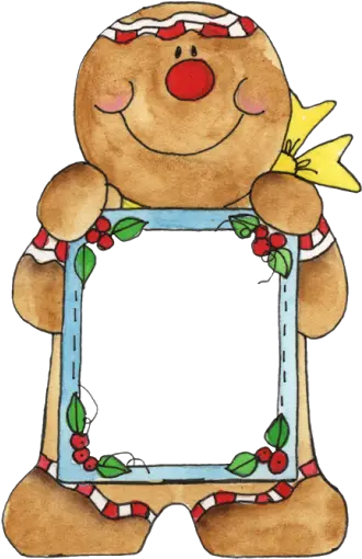  Gingerbread Man Frame Gingerbread House Borders Clip Art Gingerbread Frame Transparent Png Gingerbread Man Transparent