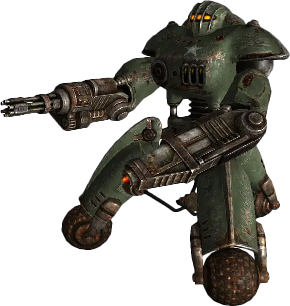  Download Military Sentry Bot Minigun Fallout 3 Sentry Bot Sentry Bot Fallout Robots Png Fallout 3 Logo Png