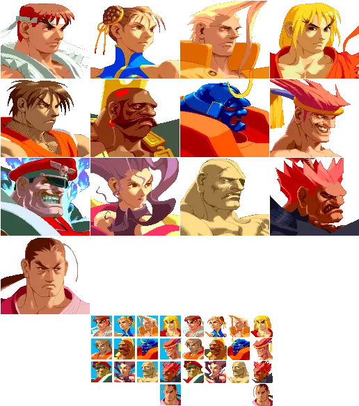  Arcade Street Fighter Alpha Zero Character Portraits Png Street Fighter Icon