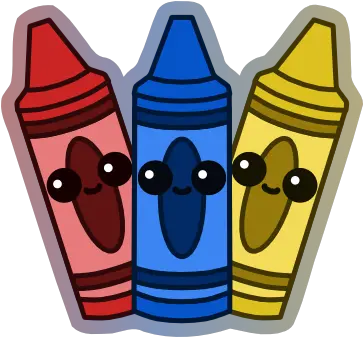  Crayons Transparent Cartoon Blue Crayon Kawaii Png Crayons Png