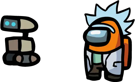  Among Us Rick Sanchez Skin U0026 Robot Pet Cursor Sweezy Among Us Custom Cursor Y Png Rick Sanchez Icon