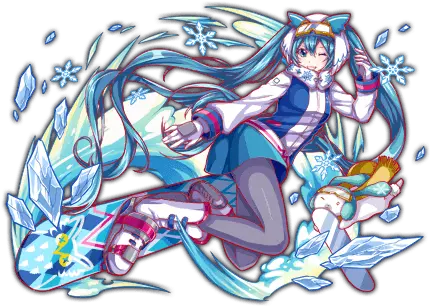  Hatsune Miku X Crash Fever Collaboration Week Two Begins Vnn Snow Miku Crash Fever Png Hatsune Miku Append Icon