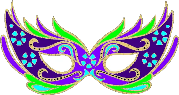  Library Of Purple Green And Gold Mardi Gras Mask Png Free Carnival Mask Png Hd Mardi Gras Beads Png