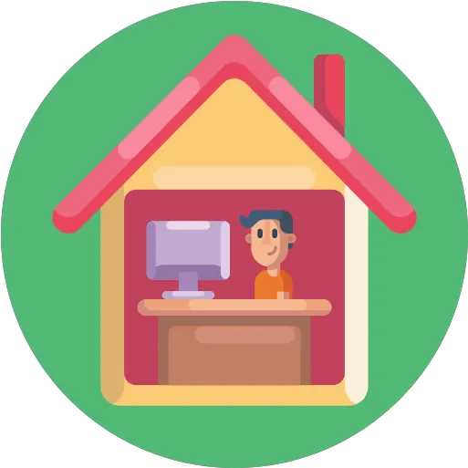  Work From Home Free People Icons Happy Png Work At Home Icon