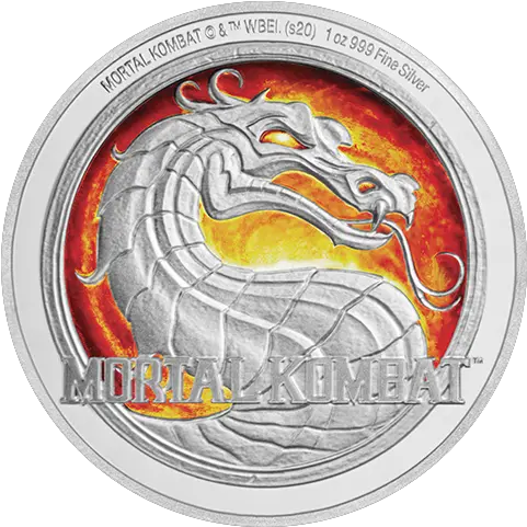  Mortal Kombat 1oz Silver Coin Mortal Kombat Silver Coin Png Mortal Kombat Vs Logo