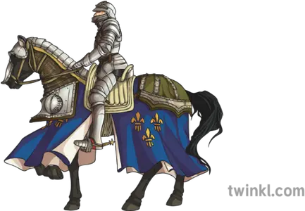  Mounted Middle Ages Knight Illustration Twinkl Rein Png Knight Png