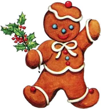  Gingerbread Clipart Vintage Vintage Christmas Gingerbread Cartoon Png Gingerbread Man Png