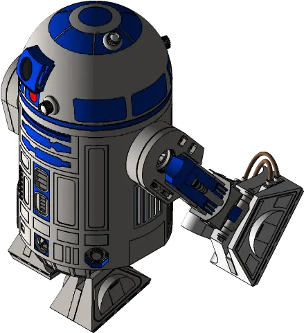  R2d2 3d Cad Model Library Grabcad Png Transparent