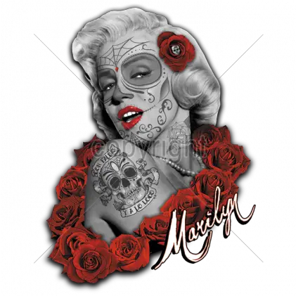  Dia De Los Muertos Marilyn Monroe Marilyn Monroe Sugar Skull Tattoo Png Dia De Los Muertos Png