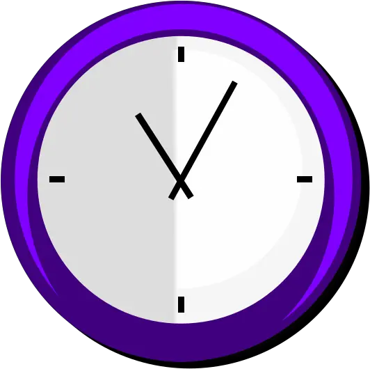  Purple Modern Clock No Second Hand Svg Vector Circle Png Clock Hand Png