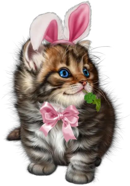  Easter Kitty Png Official Psds Easter Cats Kitty Png