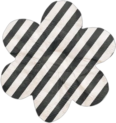  No Tricks Just Treats Black And White Striped Flower Horizontal Png Black Stripes Png