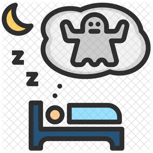  Nightmare Icon Of Colored Outline Style Nightmare Icon Png Nightmare Png