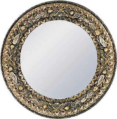  Download Gold Silver Round Mirror Circle Png Silver Circle Png