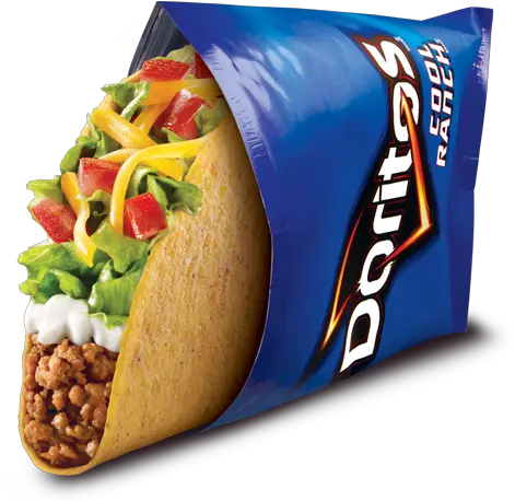  Taco Bell Tacos In A Doritos Shell Cool Ranch Doritos Locos Taco Png Taco Transparent