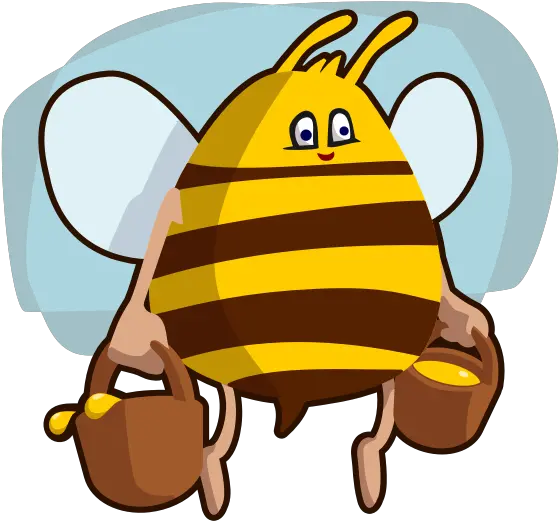  Cartoon Bee Carrying Honey Free Svg Kartun Lebah Png Cartoon Bee Png