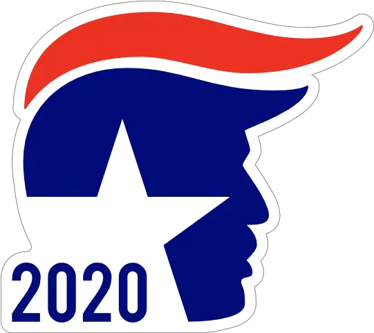  Trump Wave Hair Sticker Trump 2020 Logo Font Png Waves Hair Png