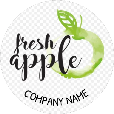  Clear Sticker Fresh Apple Circle Png Apple Logo Sticker