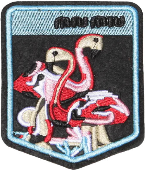  Miu Flamingo Logo Patches Cstown Flamingo Png Flamingo Logo