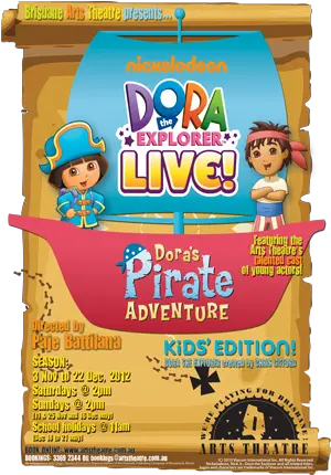  Brisbane Arts Theatre Dora The Explorer Dorau0027s Pirate Png Dora The Explorer Png