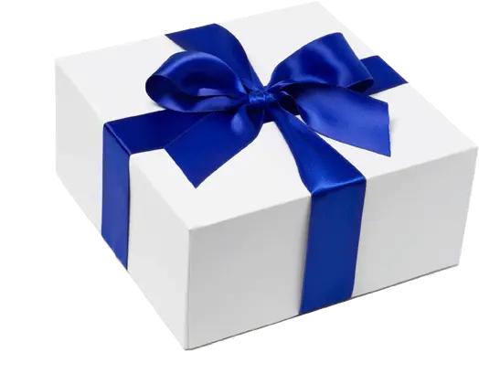  Download Hd Birthday Present Transparent Background Blue White Gift Box Png Birthday Presents Png