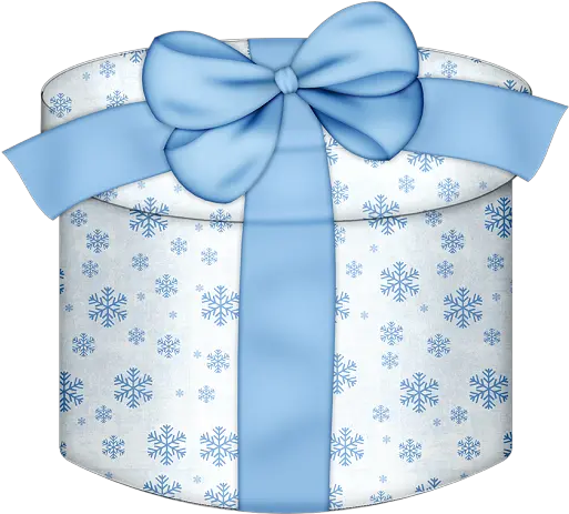  White And Blue Round Gift Box Png Clipart Feliz Round Gifts Clipart Birthday Presents Png