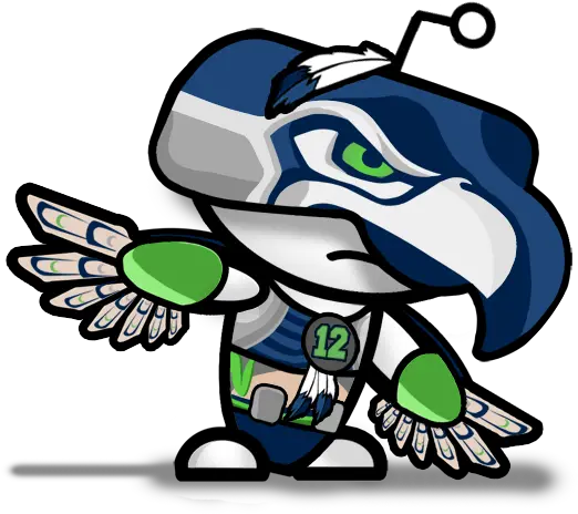  Seahawks Cartoon Png Seahawk Logo