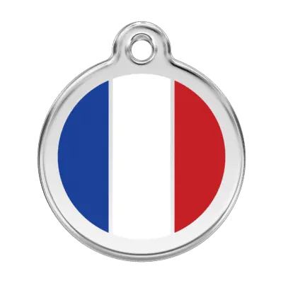  Red Dingo Dog Tag French Flag White French Flag Dog Name Tags Png French Flag Png