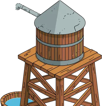  Frontier Water Tower Illustration Png Water Tower Png