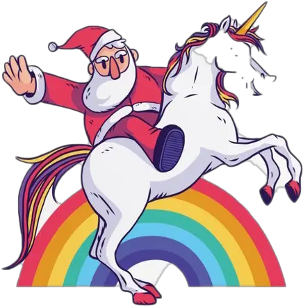  Santa Santa Unicorn Png Transparent Unicorn