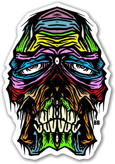  Bobby Skullface Stickerapp Clip Art Png Skull Face Png