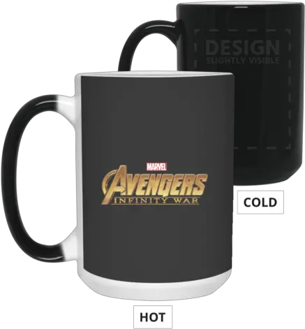  Marvel Avengers Infinity War Golden Logo Color Changing Mug 15 Oz Part Color Changing Mug Png Infinity War Logo Png