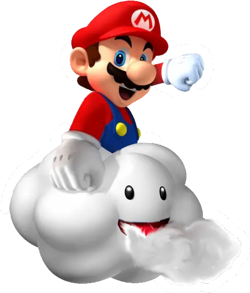  Clipart Cloud Super Mario Mario On Cloud Png Mario Transparent