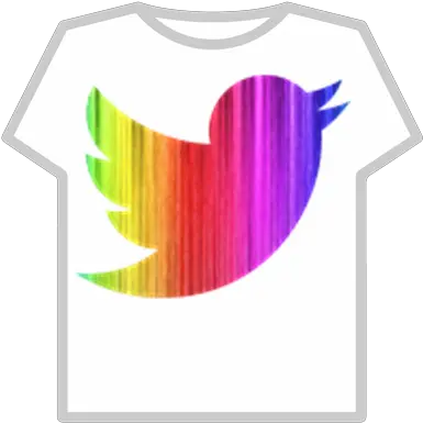  Rainbow Twitter Bird Graphic Design Png Twitter Logo Color