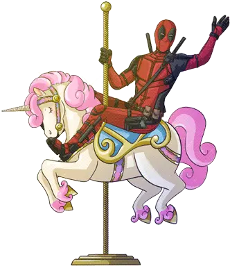  Deadpool Unicorn Sticker Deadpool Unicorn Horse Discover Deadpool Riding A Unicorn Png Deadpool Icon Tumblr