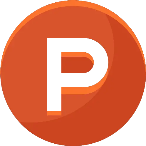  P Social Media Free Icon Of Beautiful P Orange Flat Icon Png P Png