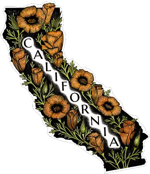  Magnetic Decal For Car California Colorful Poppy Map Cali Magnet 3 5 Ebay Vertical Png Batman Icon On Map