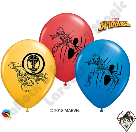  12 Inch Round Assortment Marvelu0027s Ultimate Spider Man Qualatex Party Pack 6ct Green Balloons Png Ultimate Spider Man Logo